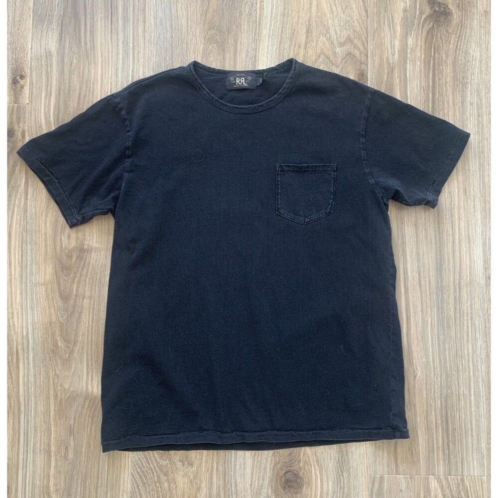 RRL Double RL Cotton Jersey Pocket Tee - Black Large Men’s
